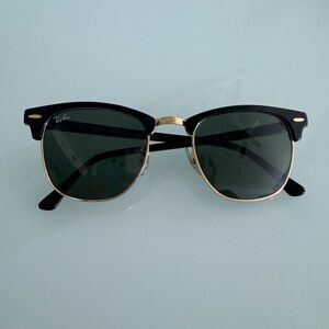 Ray-Ban Black and Gold Club Masters Sunglasses